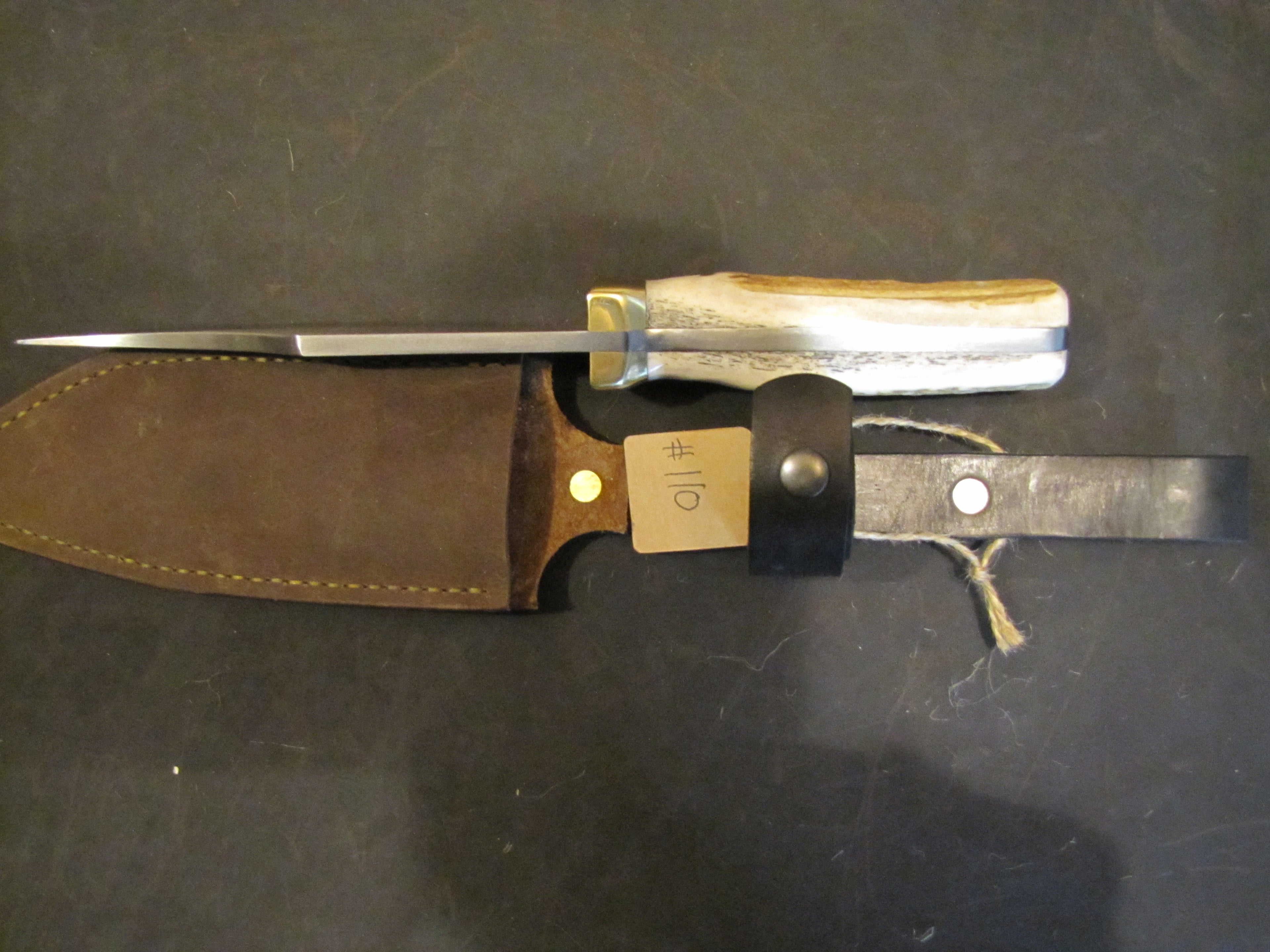 Large elk Bowie knife
