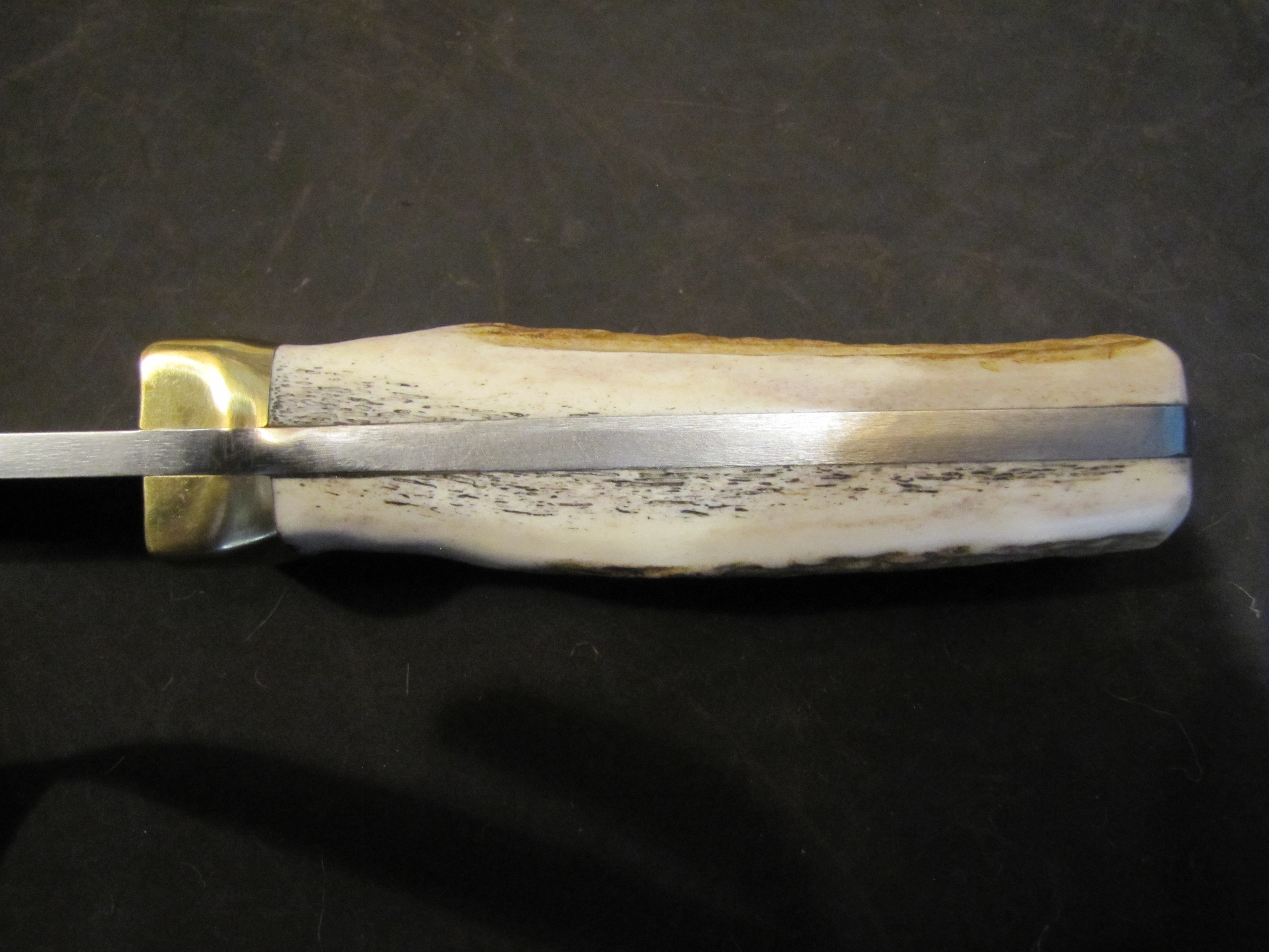 Large elk Bowie knife