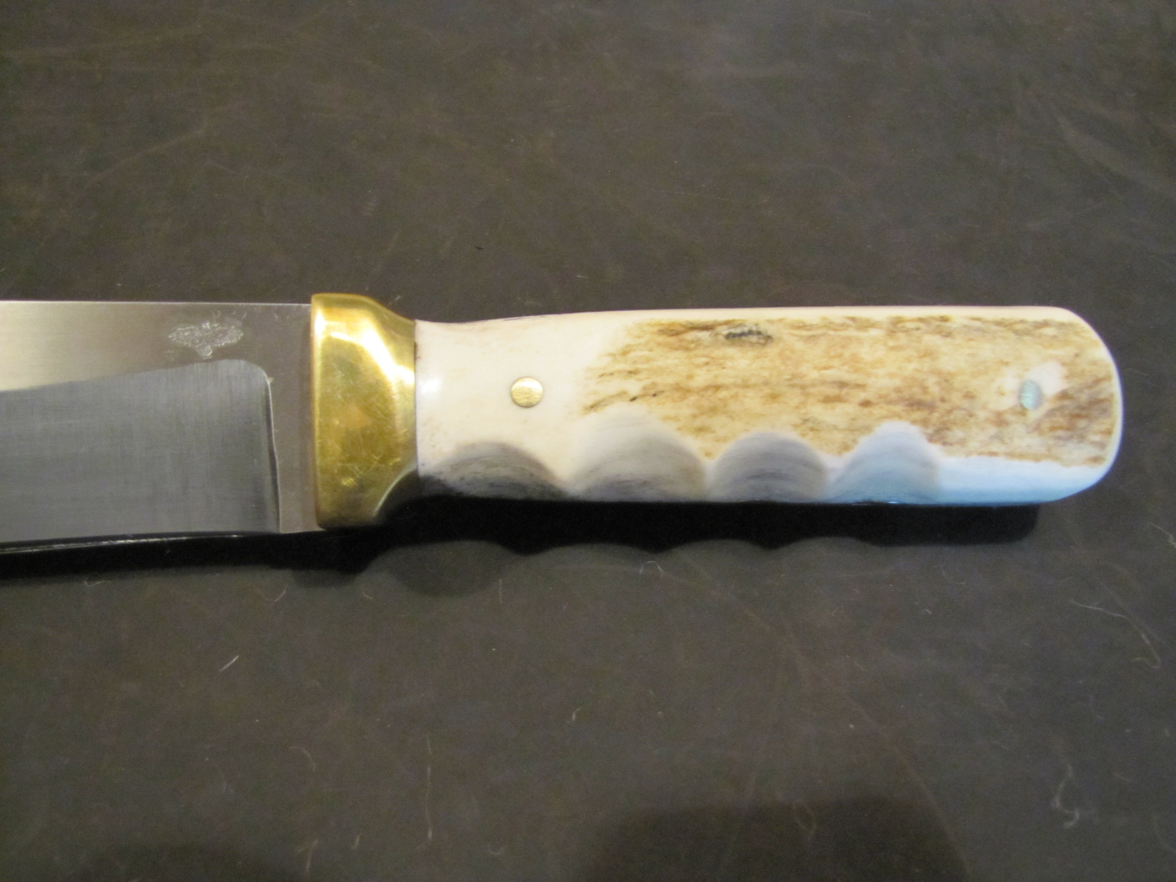 Large elk Bowie knife