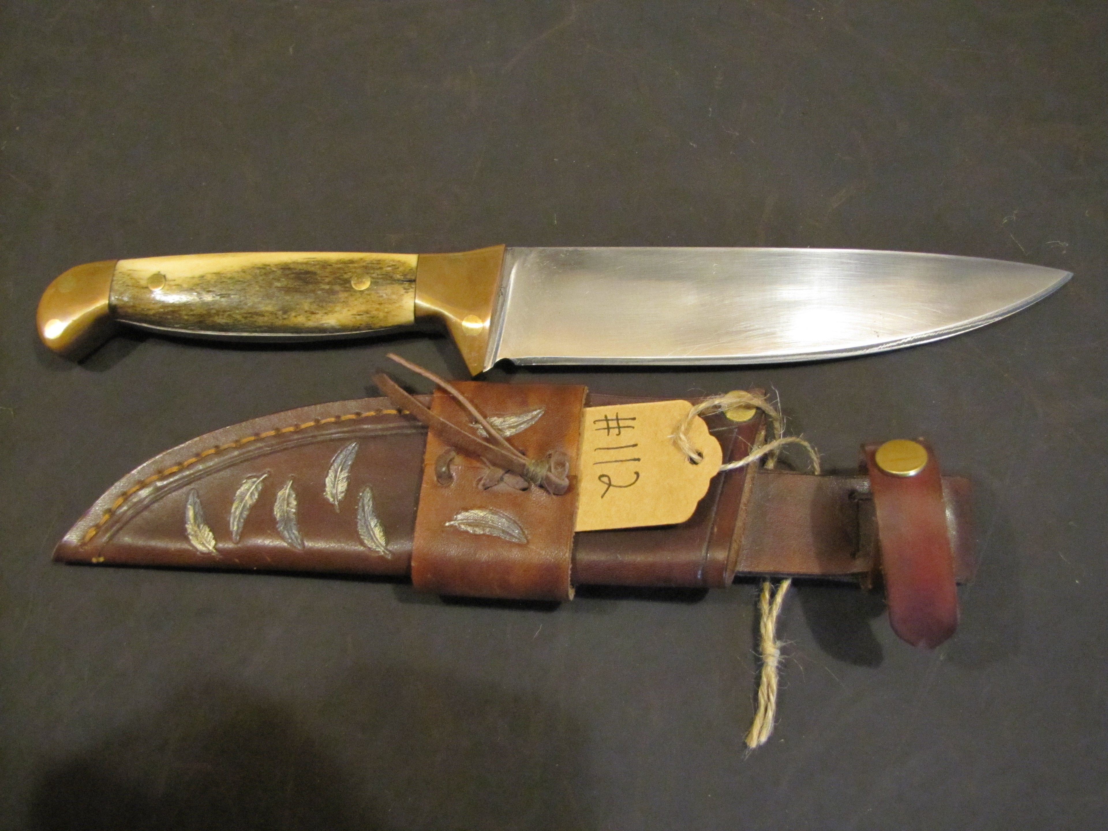 med elk full tang with copper