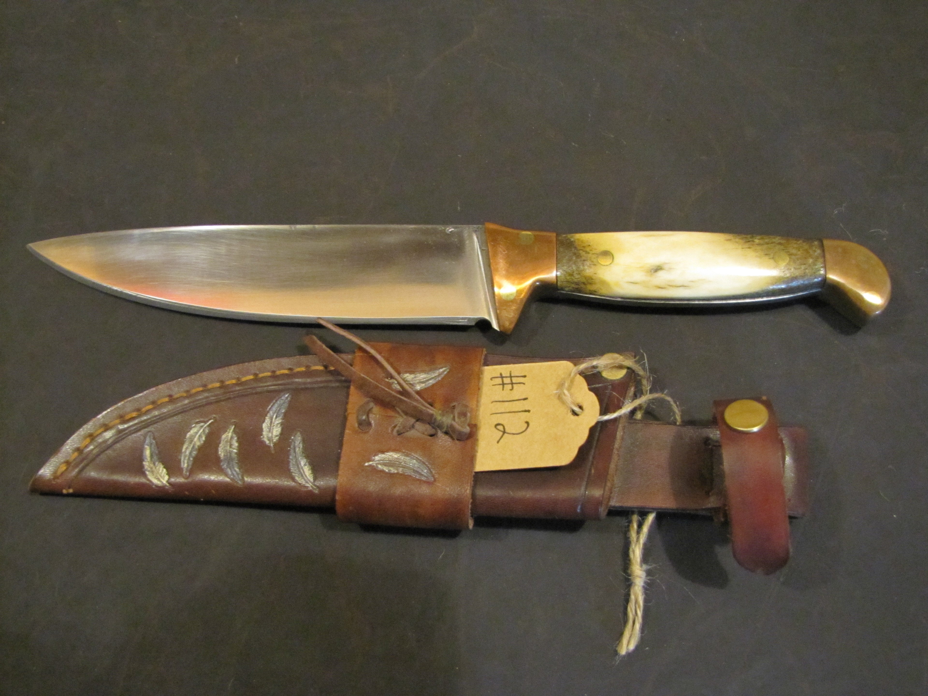 med elk full tang with copper
