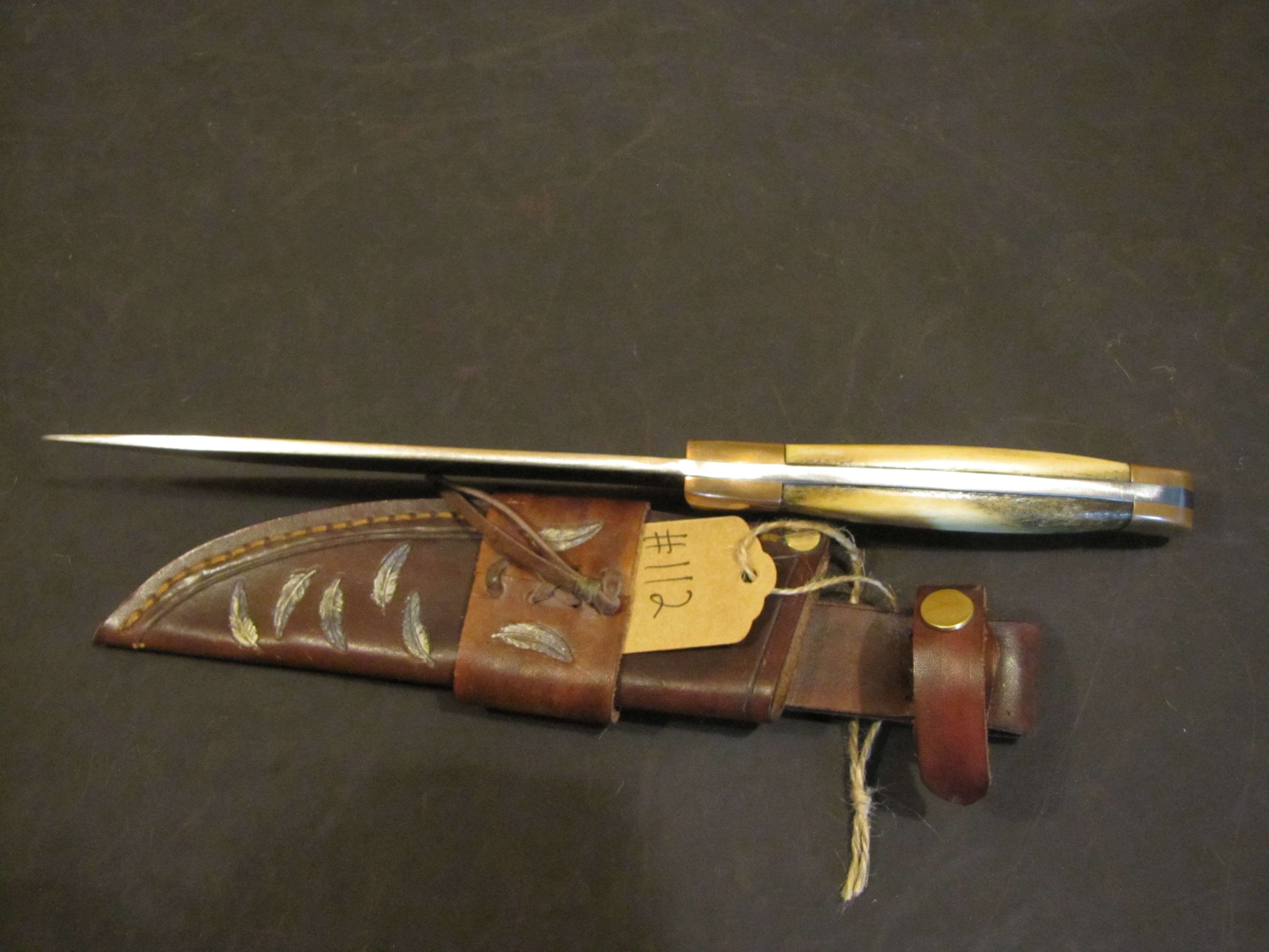 med elk full tang with copper